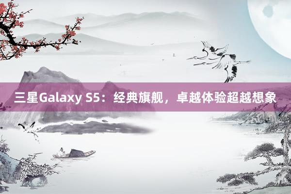三星Galaxy S5：经典旗舰，卓越体验超越想象